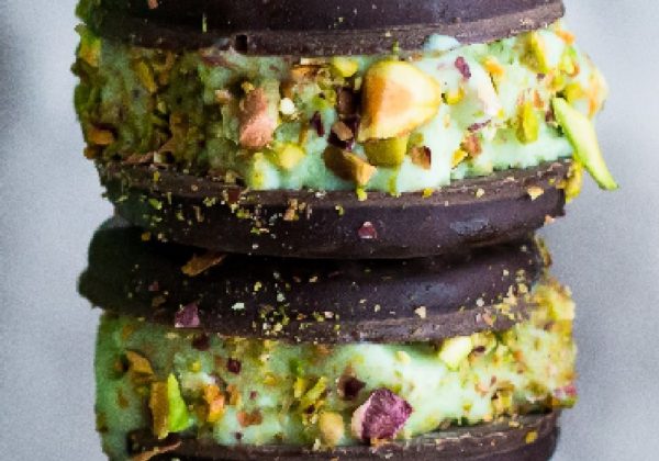 Pistachio Ice Cream Sandwiches